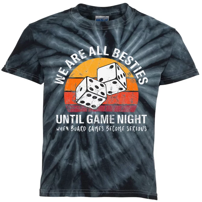 Board Games Lucky Game Night Tabletop Boardgamers Meeple Kids Tie-Dye T-Shirt