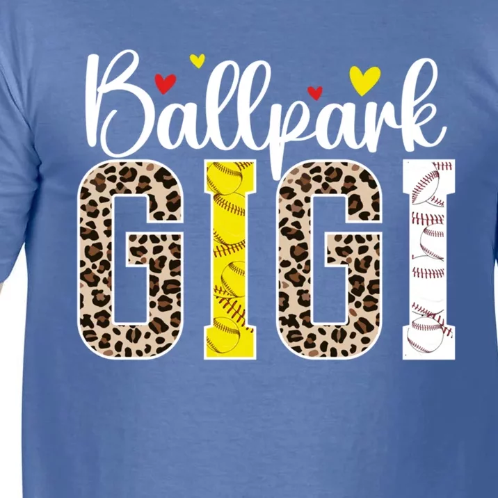 Ballpark Gigi Leopard Baseball Softball Gigi Grandma Gift Comfort Colors T-Shirt