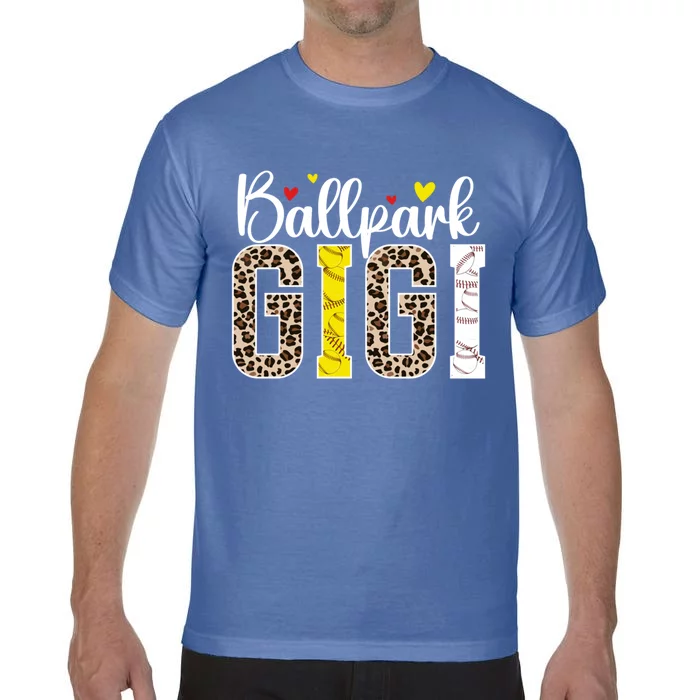 Ballpark Gigi Leopard Baseball Softball Gigi Grandma Gift Comfort Colors T-Shirt