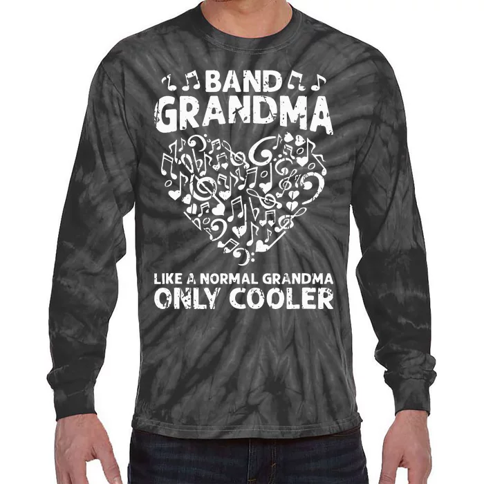 Band Grandma like a normal grandma only cooler  orchestra Tie-Dye Long Sleeve Shirt