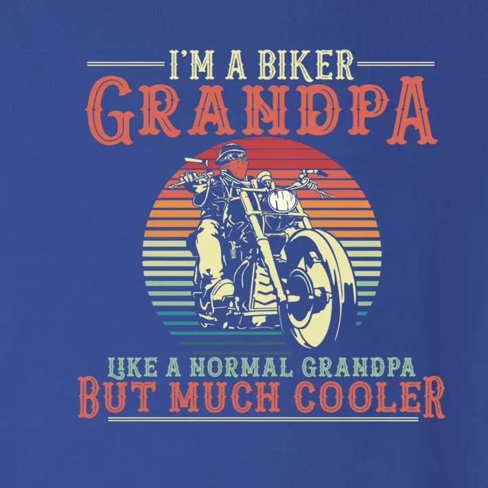 Biker Grandpa Like A Normal Grandpa But Cooler Motorcycle Gift Toddler Long Sleeve Shirt