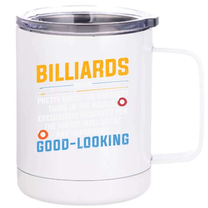 Billiards Good Looking Billiards Dad Gift For Father’s Day Front & Back 12oz Stainless Steel Tumbler Cup