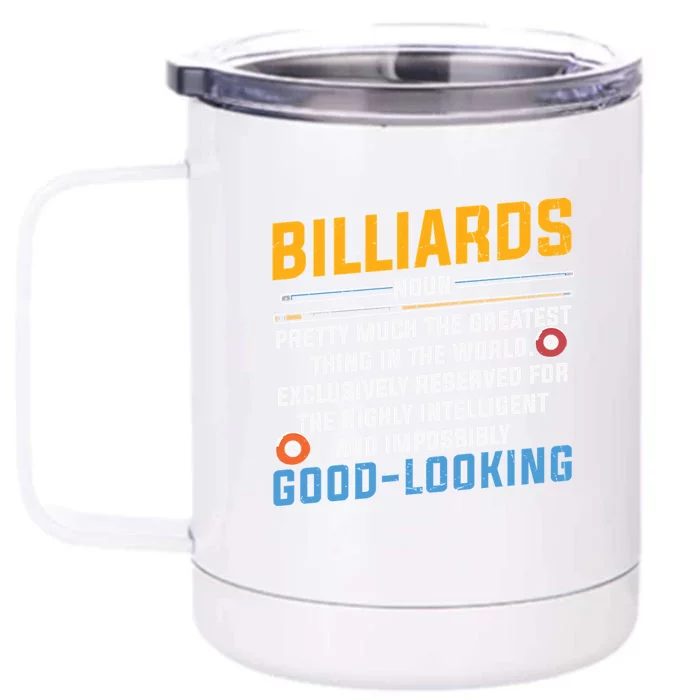 Billiards Good Looking Billiards Dad Gift For Father’s Day Front & Back 12oz Stainless Steel Tumbler Cup