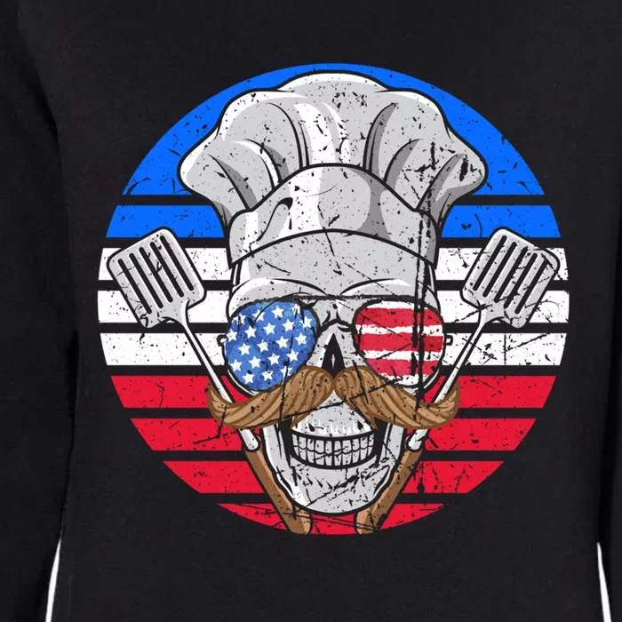 Bbq Grilling Lover Barbecue Patriotic American Flag Meaningful Gift Womens California Wash Sweatshirt