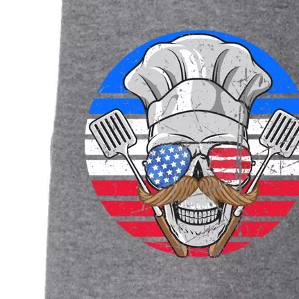 Bbq Grilling Lover Barbecue Patriotic American Flag Meaningful Gift Doggie 3-End Fleece Hoodie