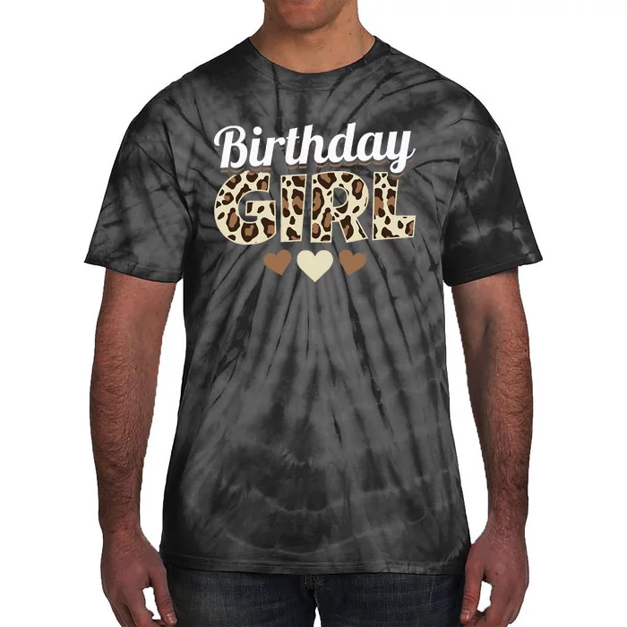 Birthday Girl Leopard vintage Tie-Dye T-Shirt