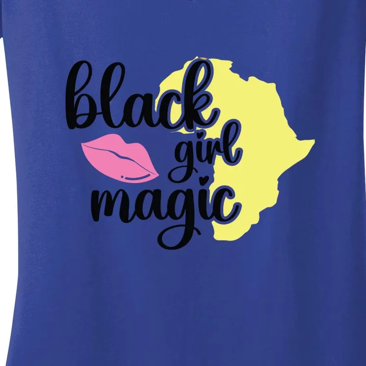 Black Girl Magic For Black History Month Gift Women's V-Neck T-Shirt