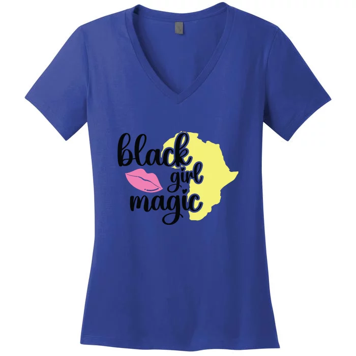 Black Girl Magic For Black History Month Gift Women's V-Neck T-Shirt