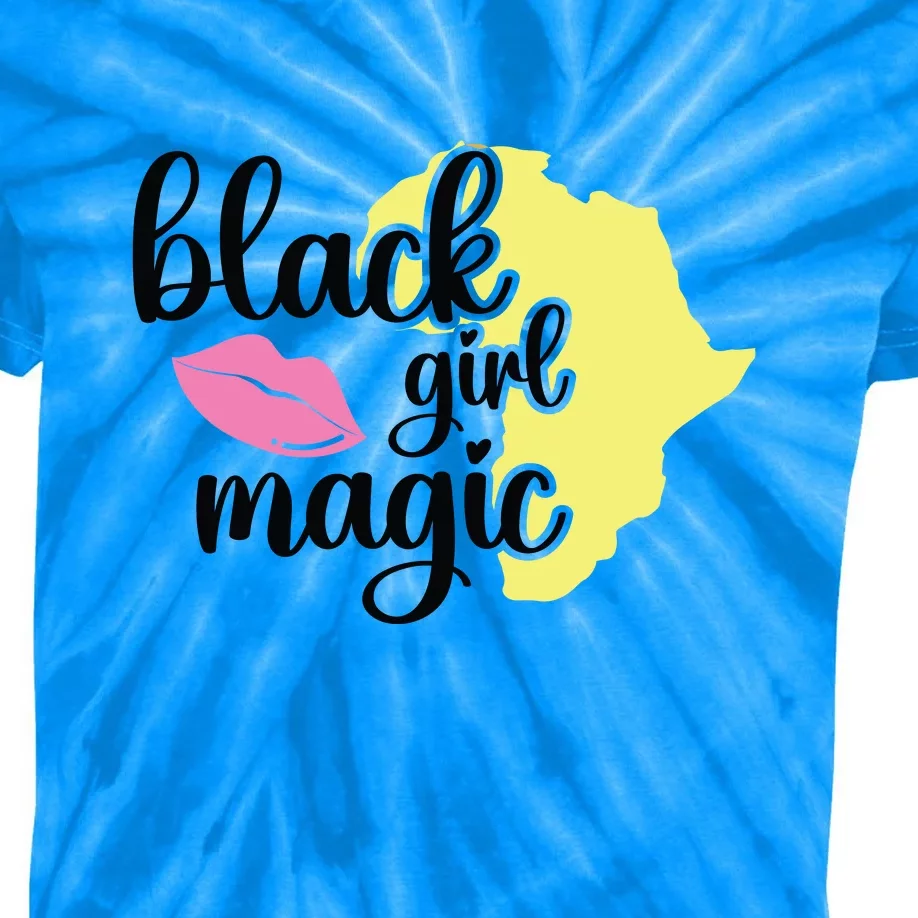 Black Girl Magic For Black History Month Gift Kids Tie-Dye T-Shirt