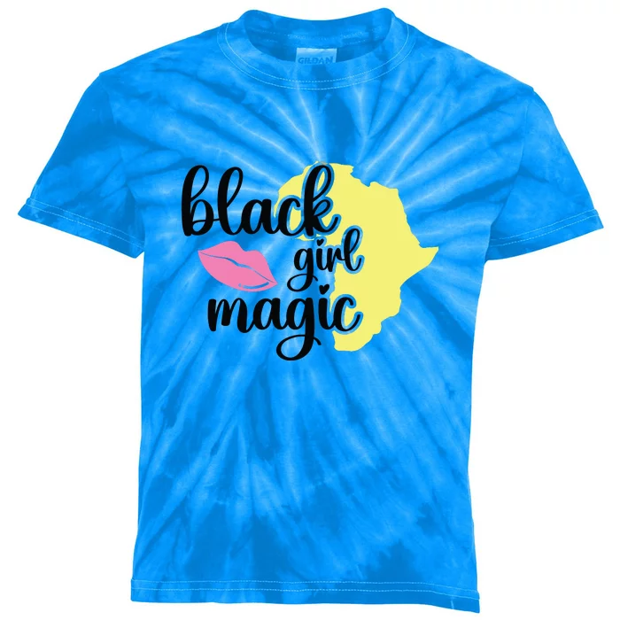 Black Girl Magic For Black History Month Gift Kids Tie-Dye T-Shirt