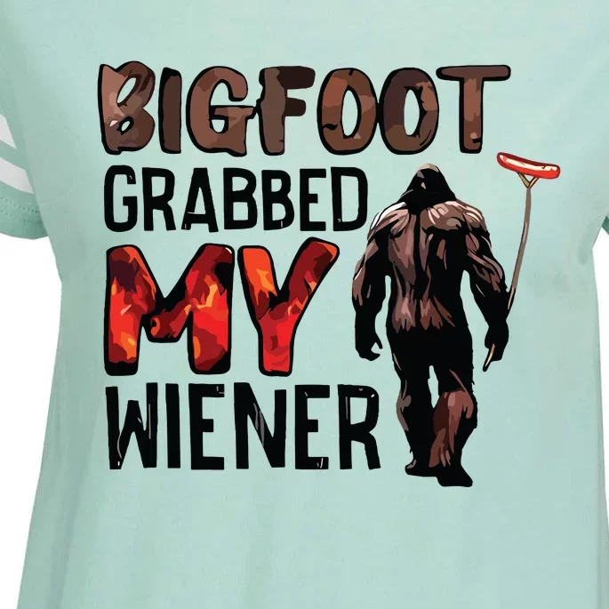 Bigfoot Grabbed My Wiener Enza Ladies Jersey Football T-Shirt