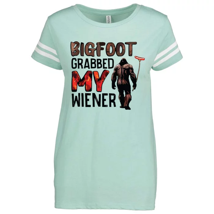 Bigfoot Grabbed My Wiener Enza Ladies Jersey Football T-Shirt