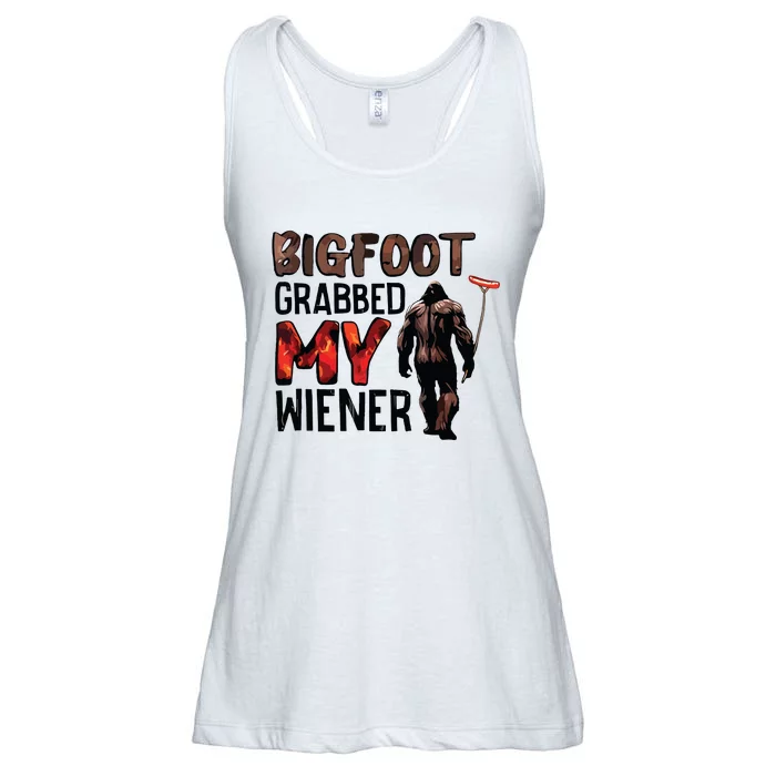 Bigfoot Grabbed My Wiener Ladies Essential Flowy Tank