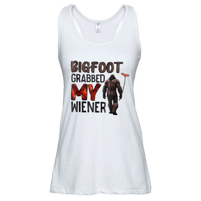 Bigfoot Grabbed My Wiener Ladies Essential Flowy Tank