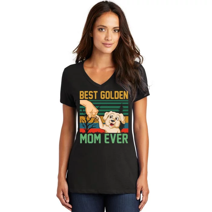 Best Golden Mom Ever Women's V-Neck T-Shirt