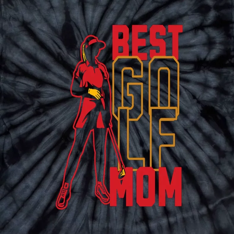 Best Golf Mom Fitted Scoop Gift For Mother's Day Tie-Dye T-Shirt