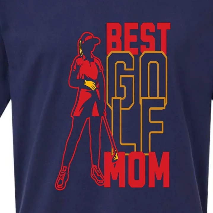 Best Golf Mom Fitted Scoop Gift For Mother's Day Sueded Cloud Jersey T-Shirt