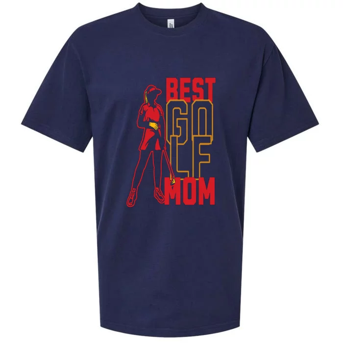 Best Golf Mom Fitted Scoop Gift For Mother's Day Sueded Cloud Jersey T-Shirt