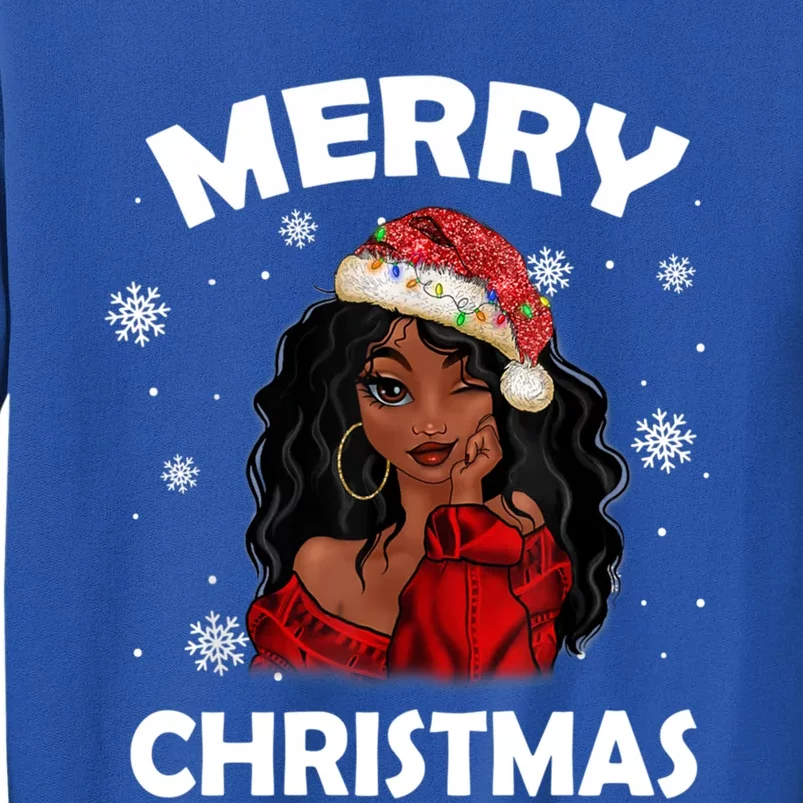 Black Girl Magic Merry Christmas African American Xmas Gift Tall Sweatshirt