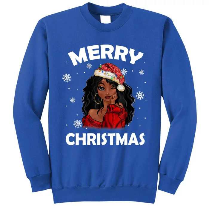 Black Girl Magic Merry Christmas African American Xmas Gift Tall Sweatshirt