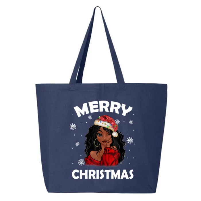 Black Girl Magic Merry Christmas African American Xmas Gift 25L Jumbo Tote