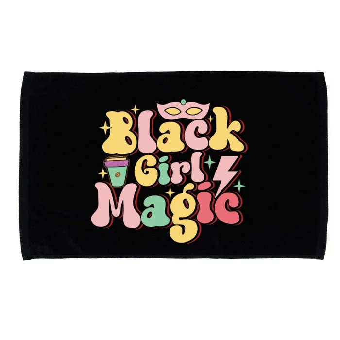 Black Girl Magic African American Woman Black History Groovy Microfiber Hand Towel