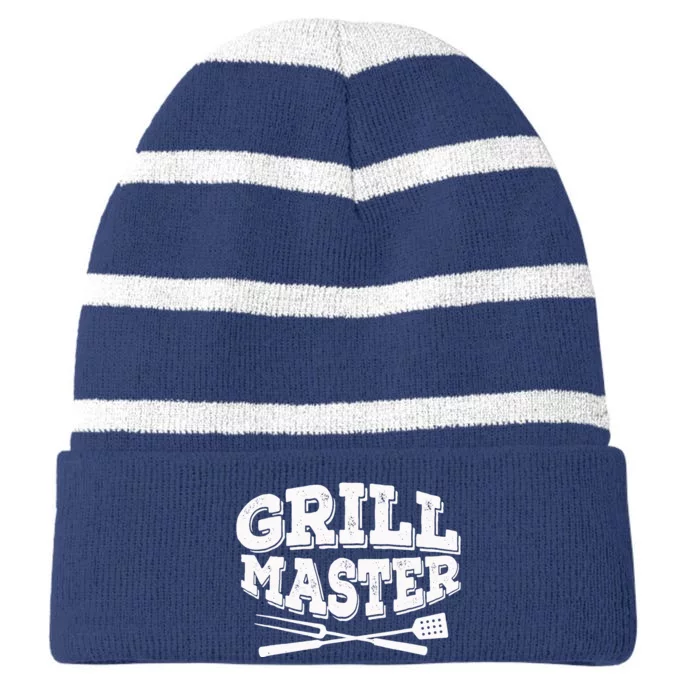 Barbecue Grill Master Grilling BBQ Smoker Party Striped Beanie with Solid Band