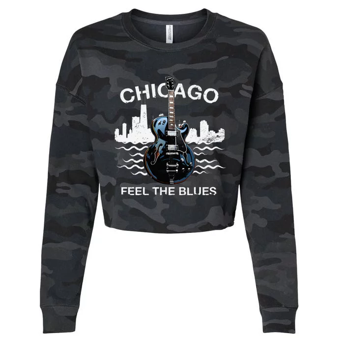 Blues Guitar Musicians Blues Music Cropped Pullover Crew