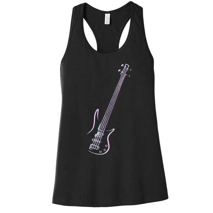 Bass Guitar Musical Instrument Bass Player Women's Racerback Tank