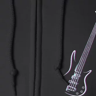 Bass Guitar Musical Instrument Bass Player Full Zip Hoodie