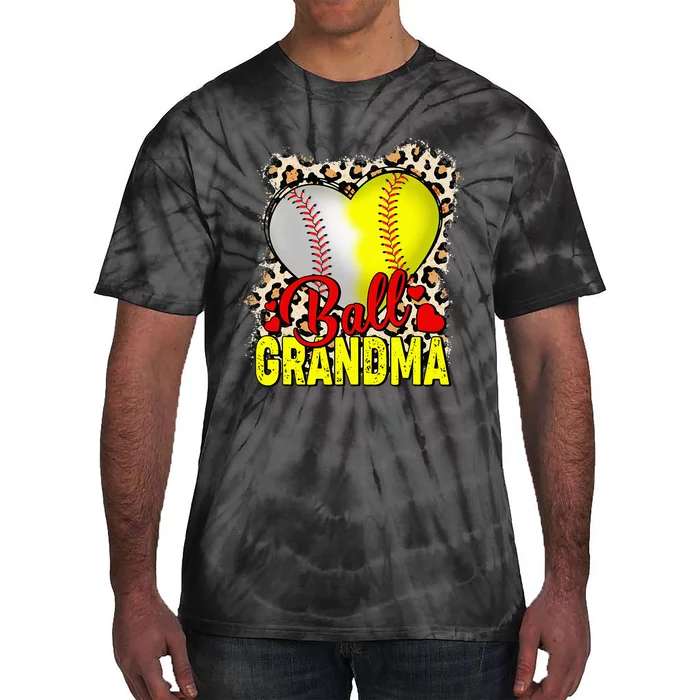 Ball Grandma Mothers Day Softball Grandma Baseball Grandma Tie-Dye T-Shirt