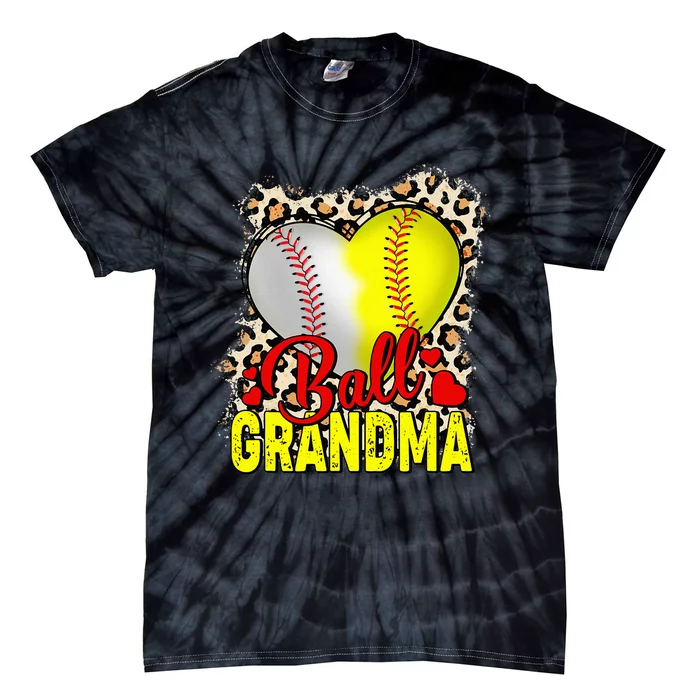 Ball Grandma Mothers Day Softball Grandma Baseball Grandma Tie-Dye T-Shirt