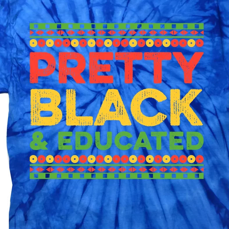 Black Graduation Melanin Queen Degree Pretty Black Educated Gift Tie-Dye T-Shirt