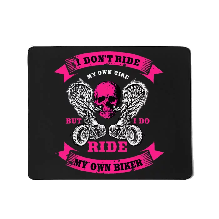 Biker Gear Motorcycle Gifts Biker Chick I Ride My Biker Mousepad