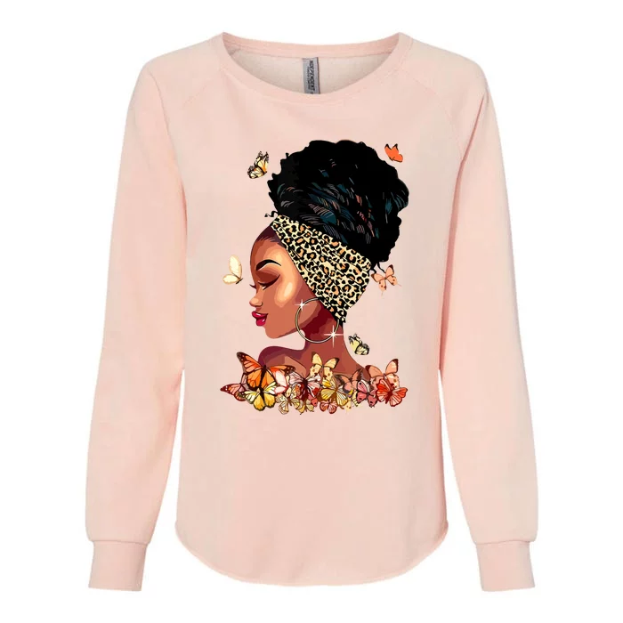 Black Girl Magic Afro Melanin Queen African American Women Womens California Wash Sweatshirt