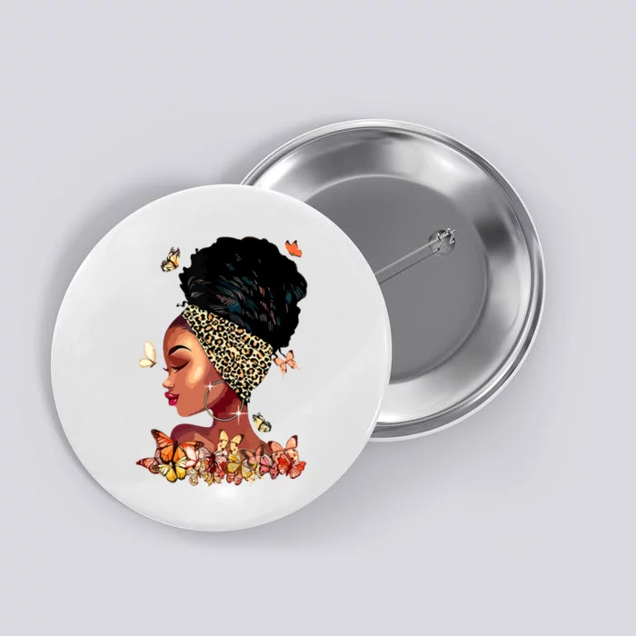 Black Girl Magic Afro Melanin Queen African American Women Button