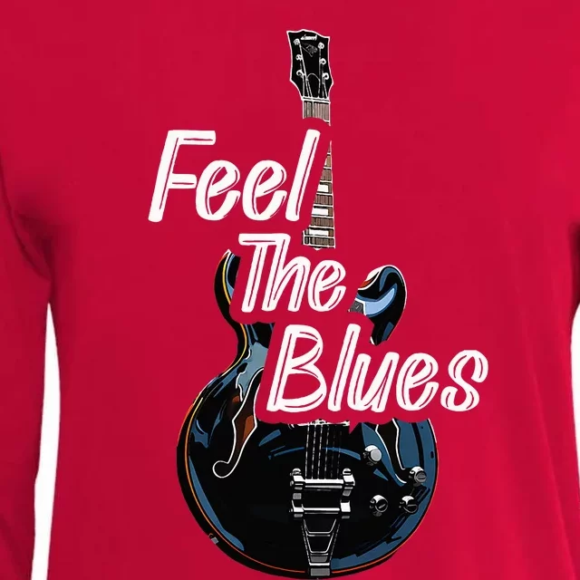 Blues Guitar Musicians Blues Music Womens Cotton Relaxed Long Sleeve T-Shirt