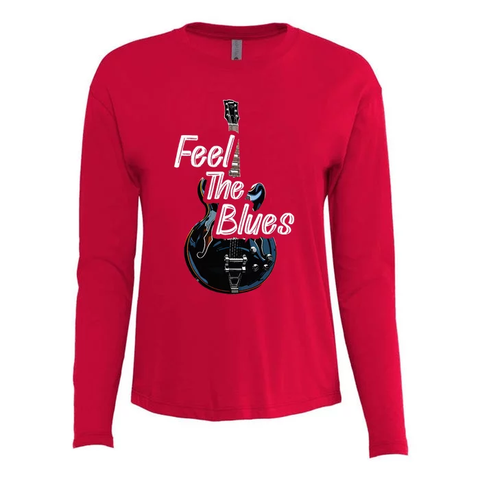 Blues Guitar Musicians Blues Music Womens Cotton Relaxed Long Sleeve T-Shirt