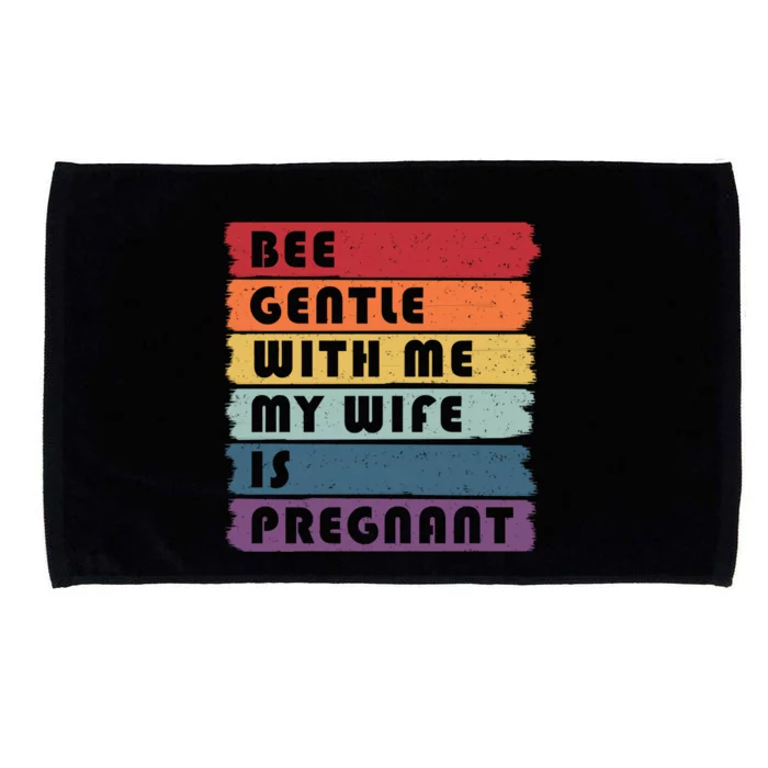 Be Gentle My Wife Is Pregnant Meaningful Gift Funny Pregnancy Future Dad Gift Microfiber Hand Towel