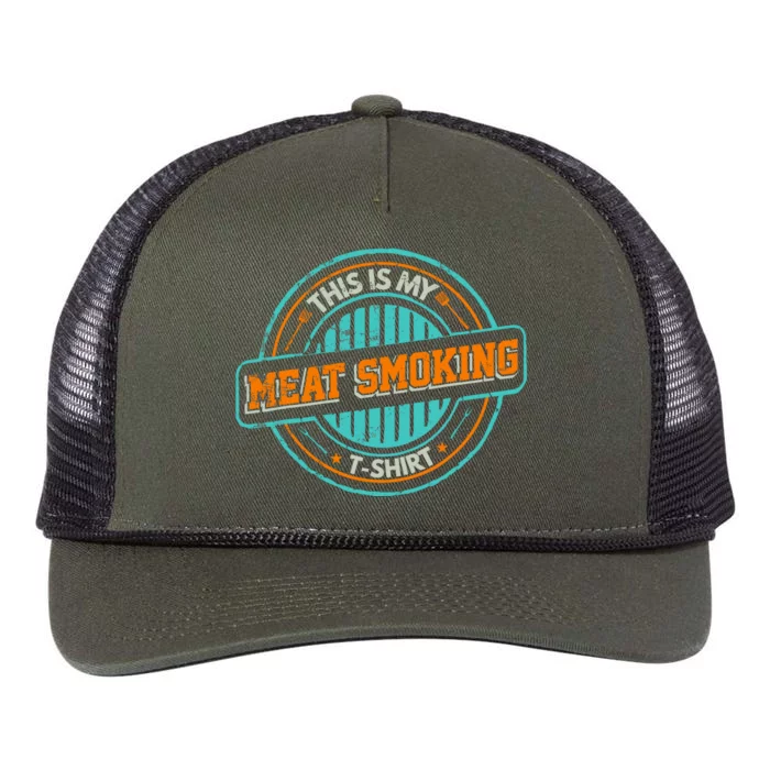 Barbecue Grill Master This Is My Meat Smoking Retro Rope Trucker Hat Cap