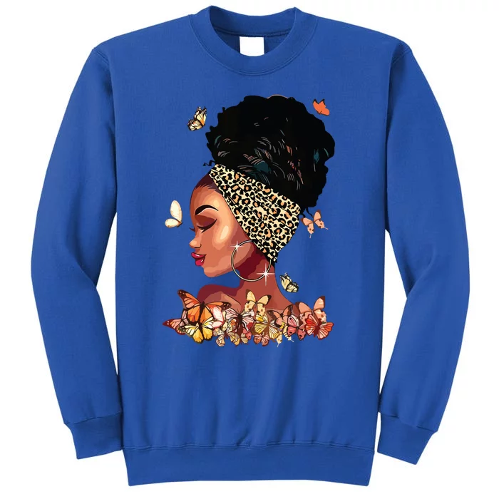 Black Girl Magic Afro Melanin Queen African American Women Tall Sweatshirt