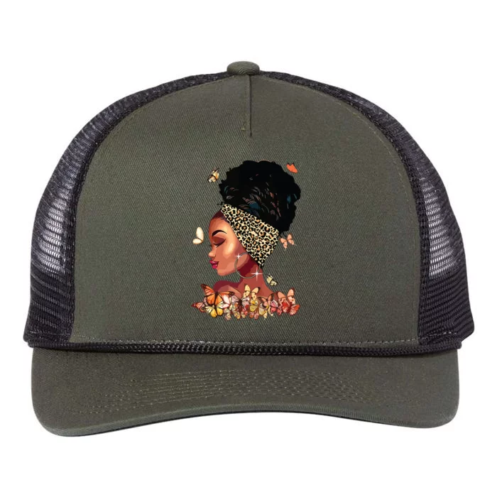 Black Girl Magic Afro Melanin Queen African American Women Retro Rope Trucker Hat Cap