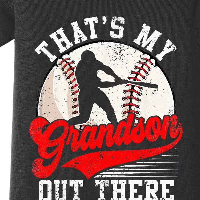 Baseball Grandma Mothers Day Thats My Grandson Out There Baby Bodysuit