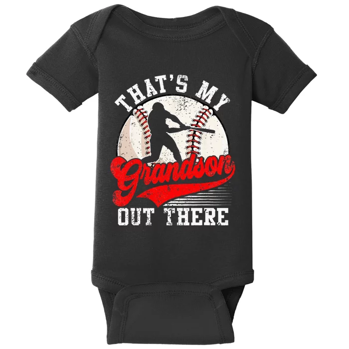 Baseball Grandma Mothers Day Thats My Grandson Out There Baby Bodysuit