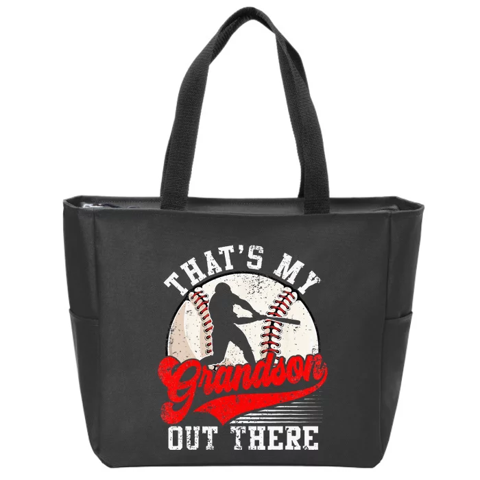 Baseball Grandma Mothers Day Thats My Grandson Out There Zip Tote Bag