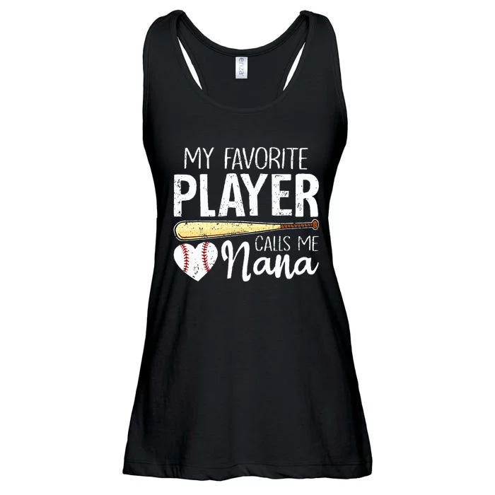 Baseball Grandma My Favorite Player Calls Me Nana Baseball Ladies Essential Flowy Tank