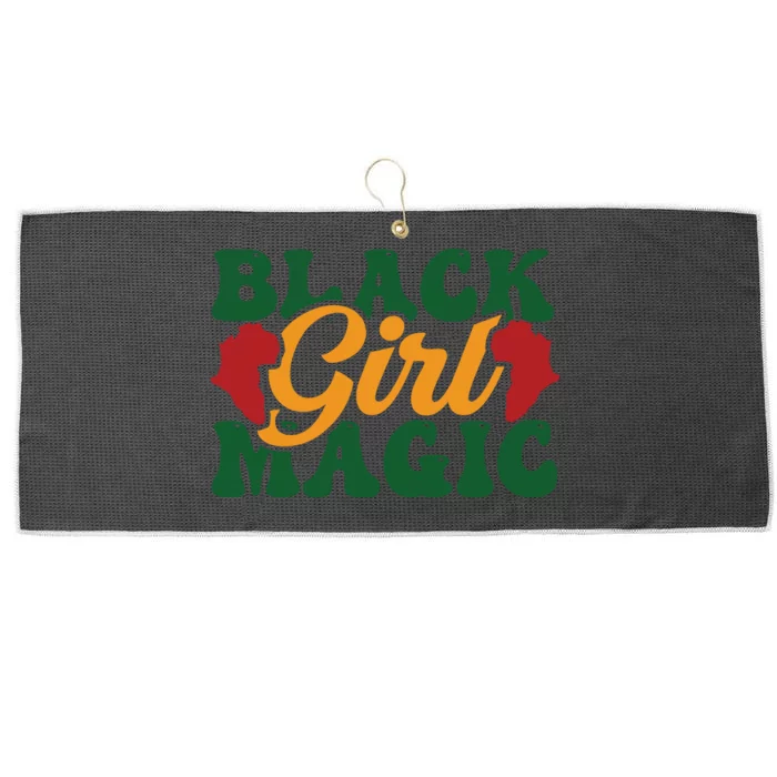 Black Girl Magic For Black History Month Large Microfiber Waffle Golf Towel