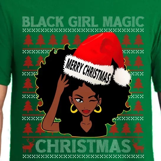 Black Girl Magic Merry Christmas African American Woman Xmas Pajama Set