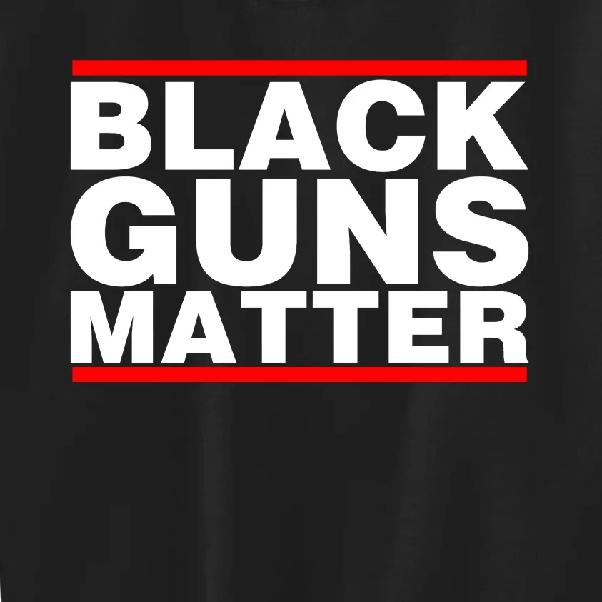 Black Guns Matter Shirt Gift For Gun Owner Kids Sweatshirt