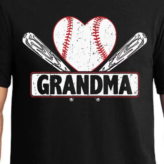 Baseball Grandma Matching Family funny Baseball Lover Pajama Set